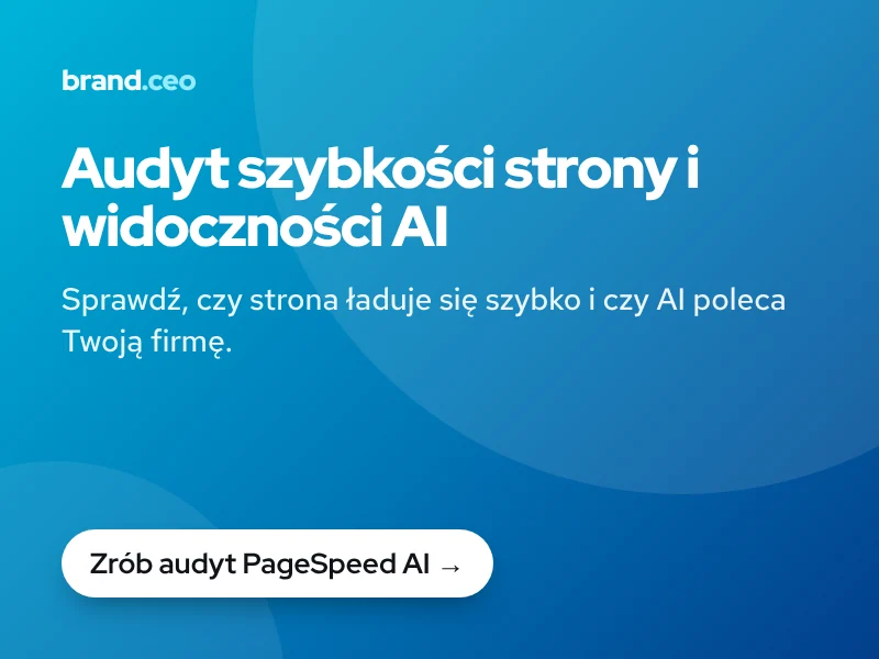 audyt szybkości strony, audyt widoczności ai